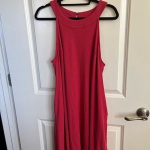 Red dress with pockets